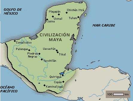 Mapa de la Ruta Maya