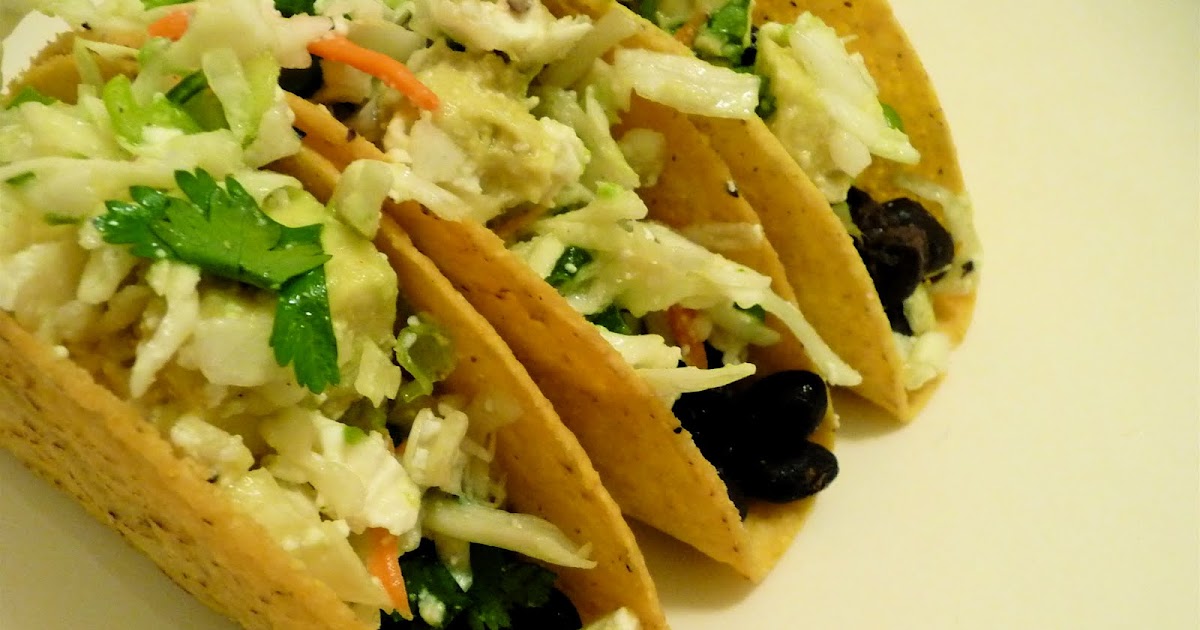 dinner party crispy black bean tacos with feta slaw