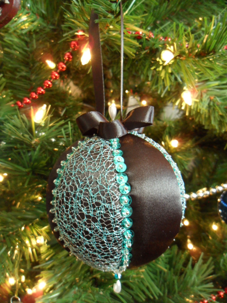Sara Anne Creations Fabric covered Christmas Ornament!