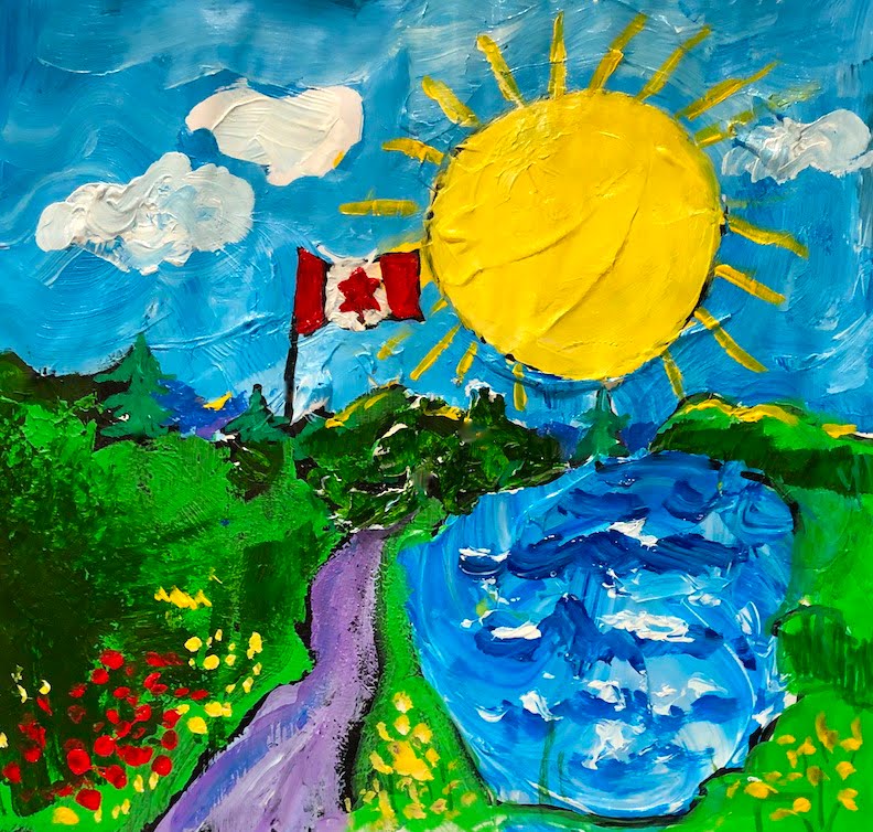 Barbara Muir Paints Canada Day weekend officially play time!