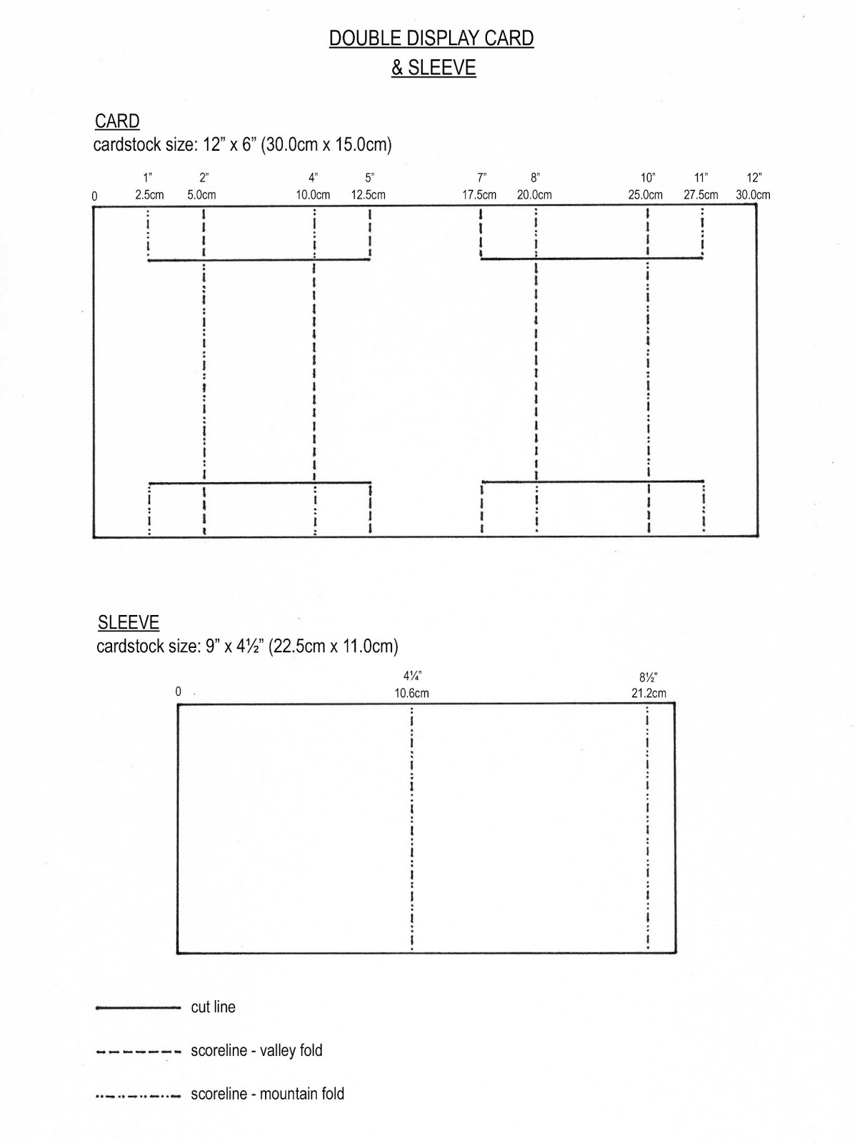 From My Craft Room Template for Double Display Card