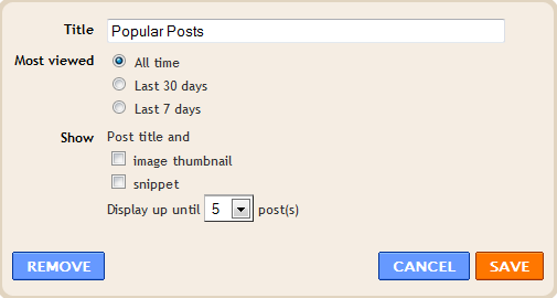 Popular Post Widget In Blogger