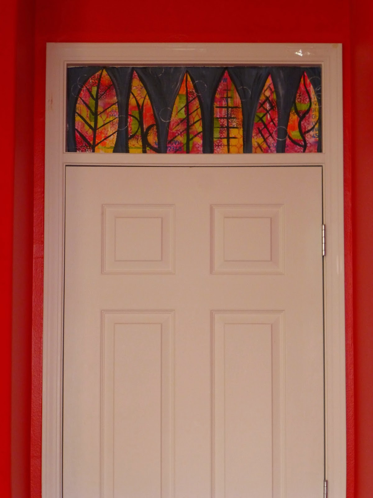 Made by Nicole Cardboard Stained Glass Window Upcycle