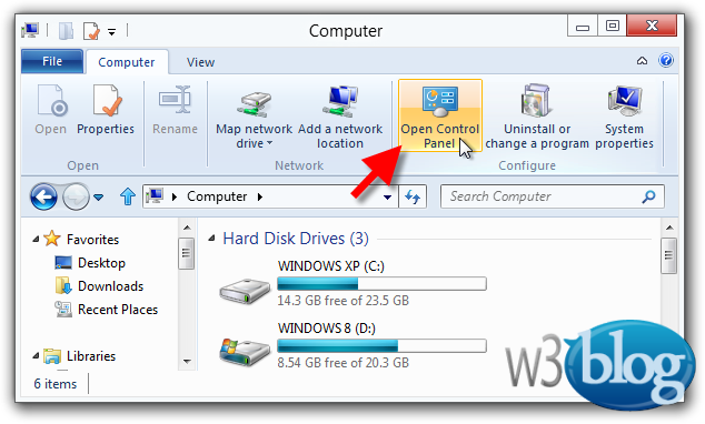 Mở Control Panel trong Windows 8 03