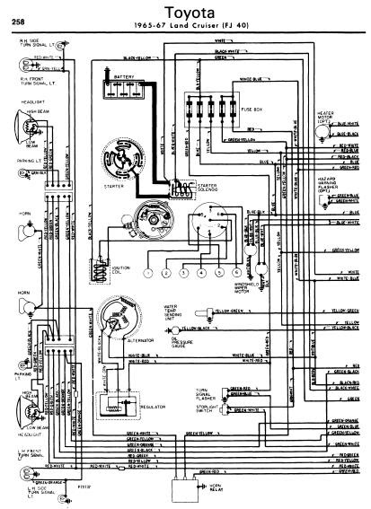 repair-manuals: Toyota Land Cruiser 1965-67 Wiring Diagrams 76 type 2 wiring diagram 