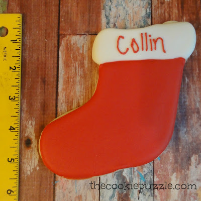 Large Personalized Stocking Cookies