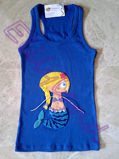 Camiseta Sirena Mini-Elily hecho a Mano