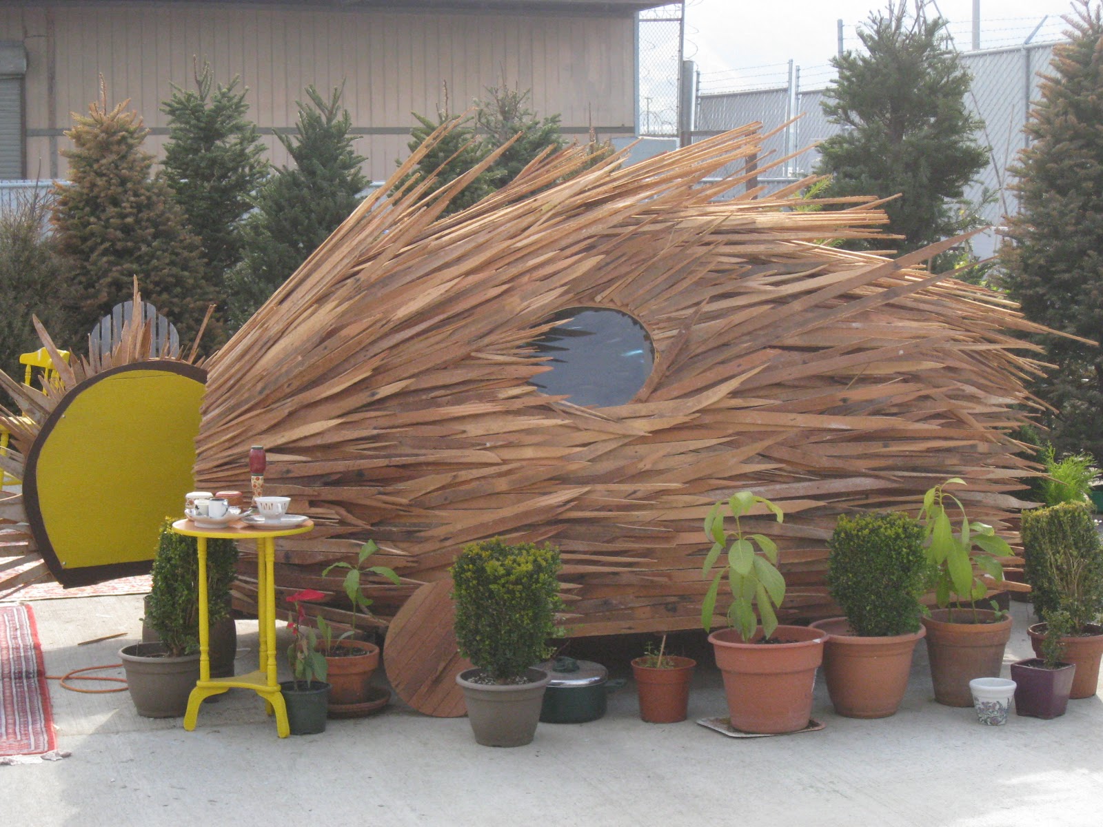 A PORCUPINEshaped tiny house/cabin?