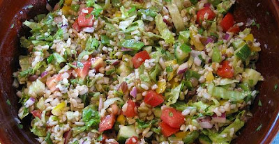 Ensalada de arroz y verduras