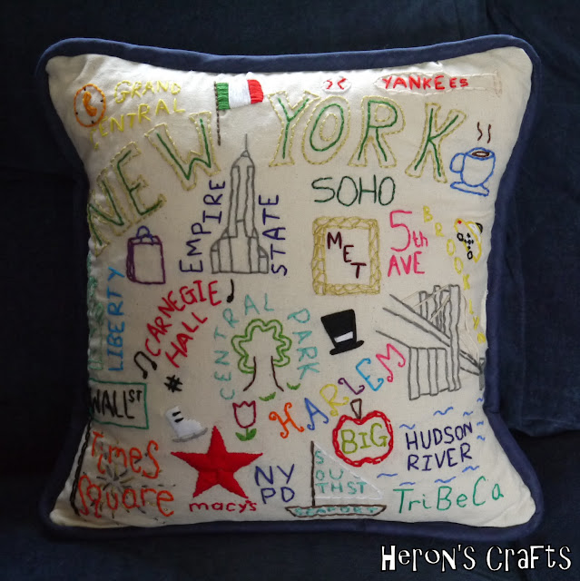 Heron's Crafts Step by Step Guide for Designing an Embroidered Cushion
