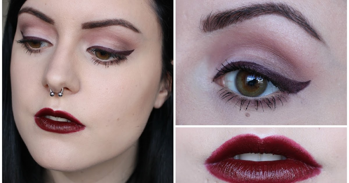 KITTENMOUSTACHE Video Burgundy Eyeliner + Gel Liner Tutorial