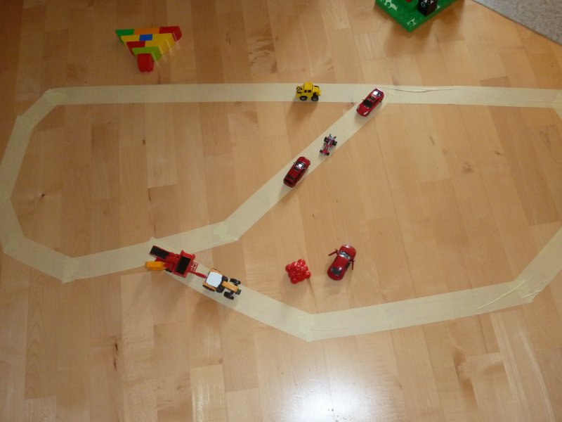 The easiest masking tape road for kids {...you'll ever make} AppleGreen Cottage