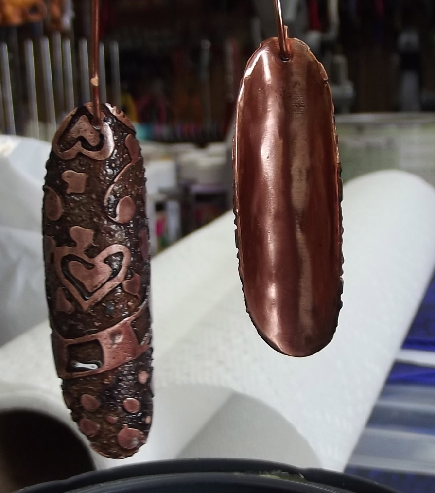 Etching Copper Pipe and Blanks with Zentangle Stamp