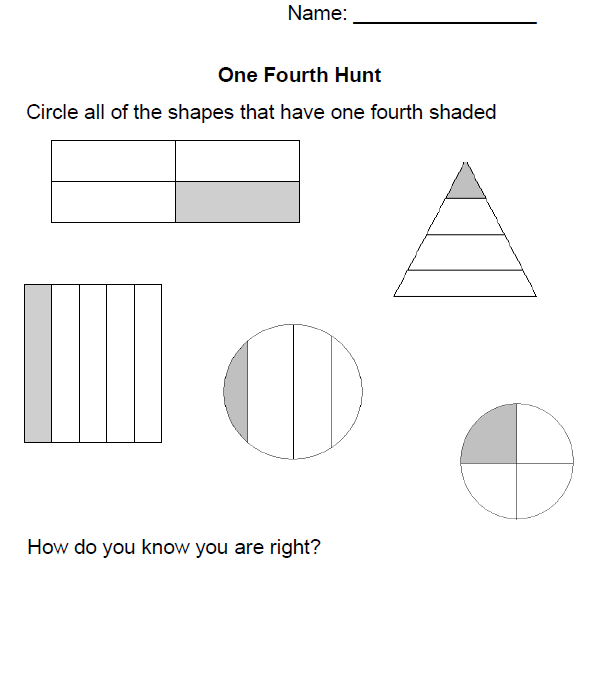 The Elementary Math Maniac: Fractions, First Grade and the Common Core