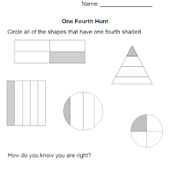 The Elementary Math Maniac: Fractions, First Grade and the Common Core