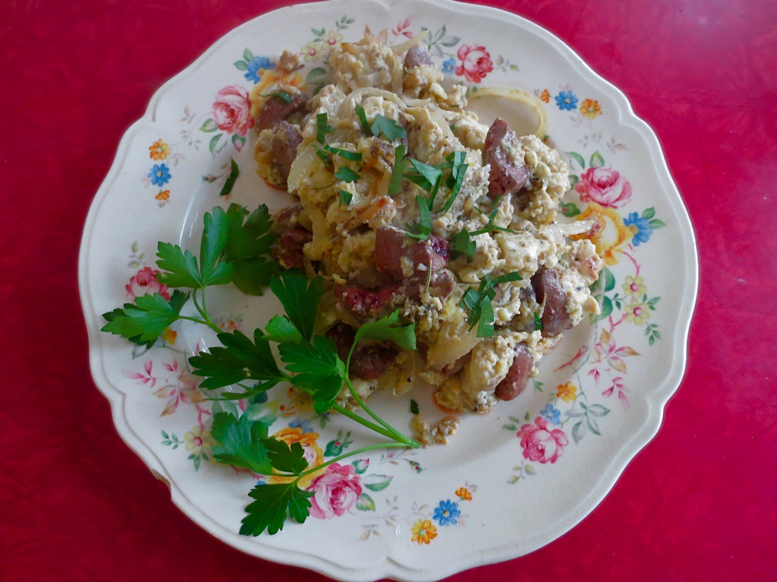 What's for Dinner Minneapolis? Scrambled eggs with chicken livers