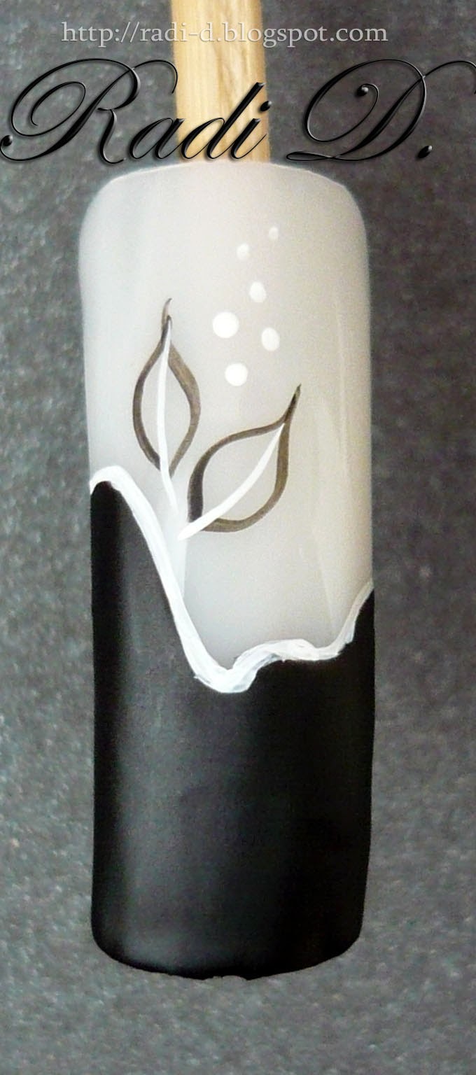 It`s all about nails Step by Step Black One Stroke Flower