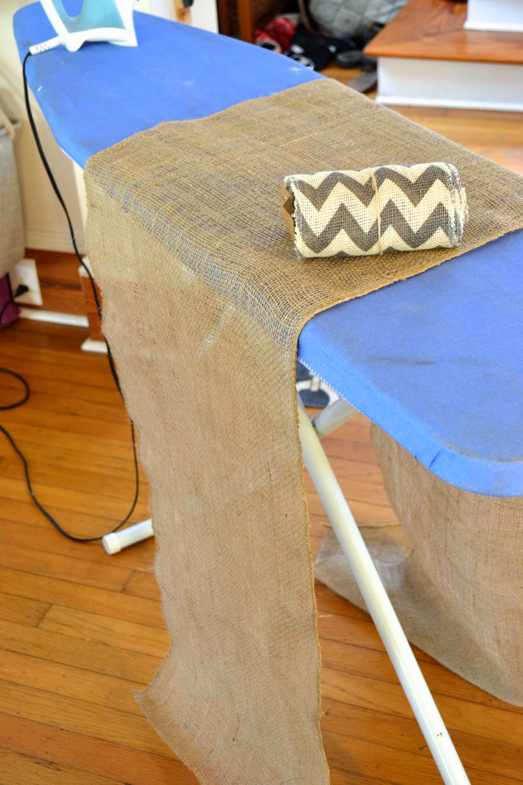 CK and Nate header DIY Burlap Table Runner