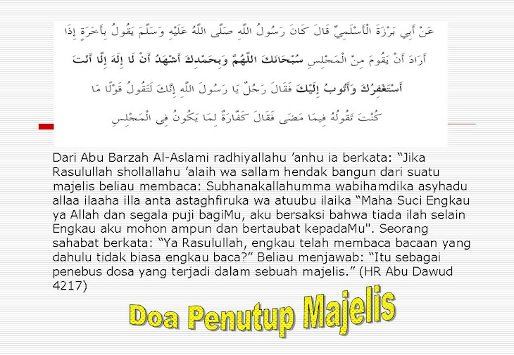 Doa Penutup Majelis