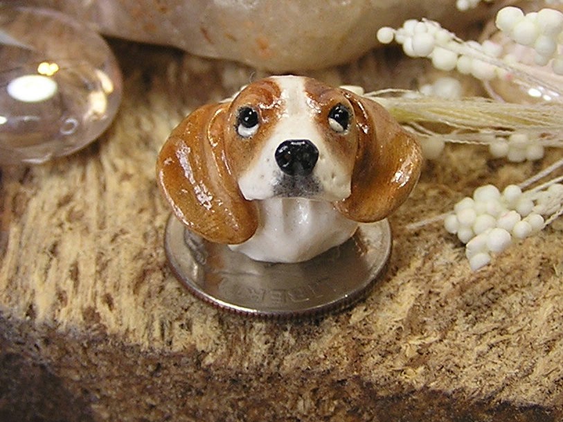 NanjoDogz Beagle Polymer Clay Dog Pandora Bead / Charm