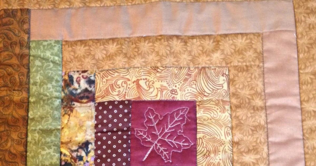 Quilt as you go using free motion quilting Joining quilted log cabin