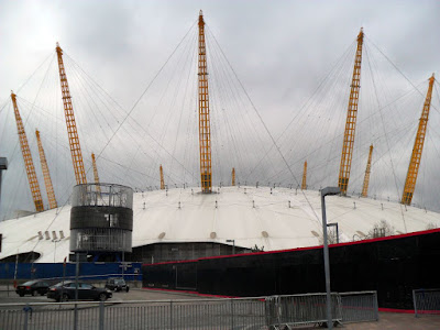 The gigantic O2 Arena
