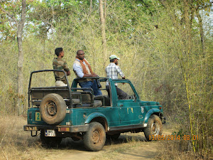 Trekking the "Buffer Zone" in a jeep.