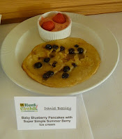 Baby blueberry pancakes made by The Brilliant Chef