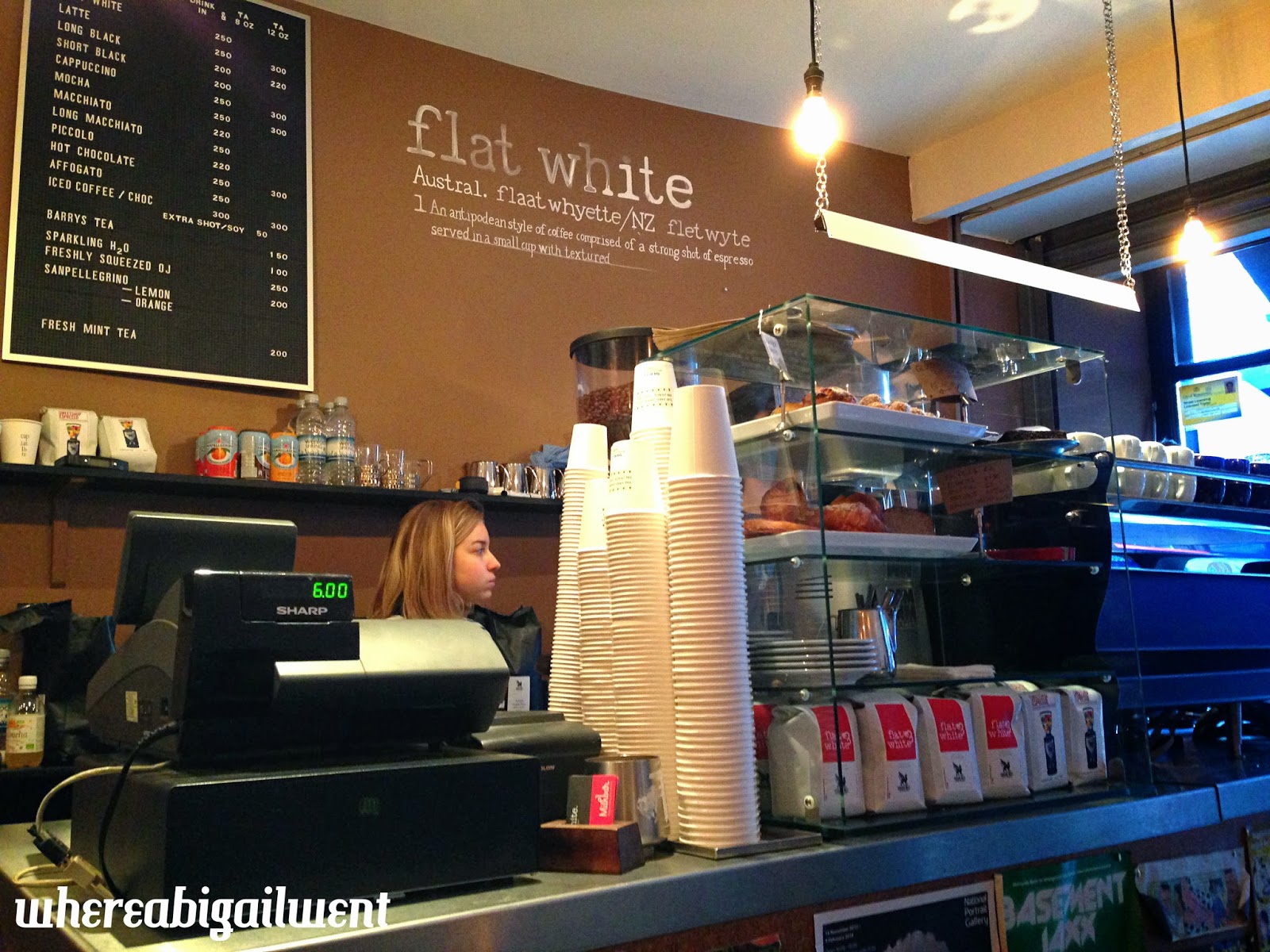 Flat White Cafe Soho (Berwick Street) Where Abigail Went