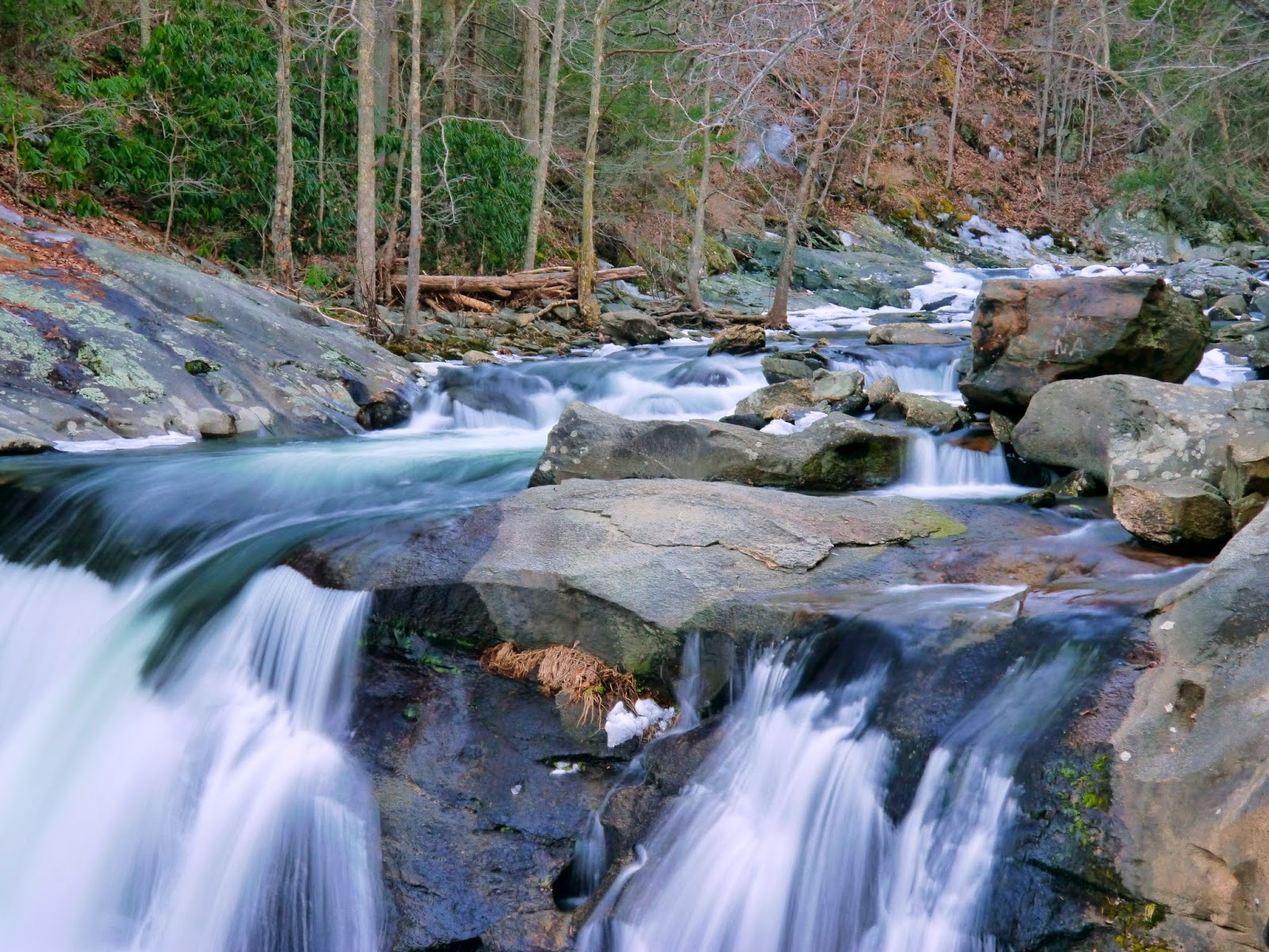 American Travel Journal Ice on the Tellico River and Bald River Falls