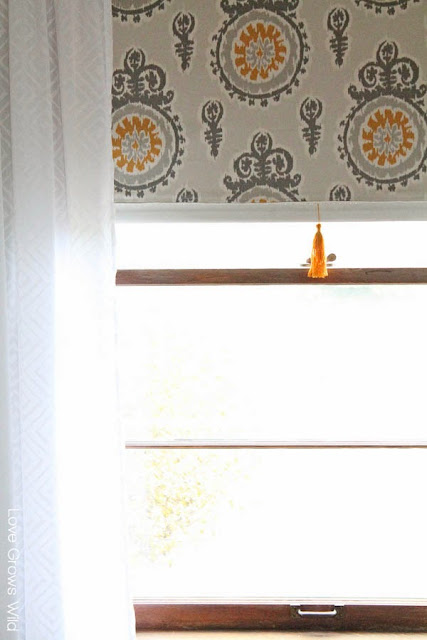 How to make a Fabric Covered Roller Shade with Handmade Tassel 