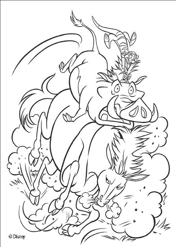 lion king timon and pumba coloring pages