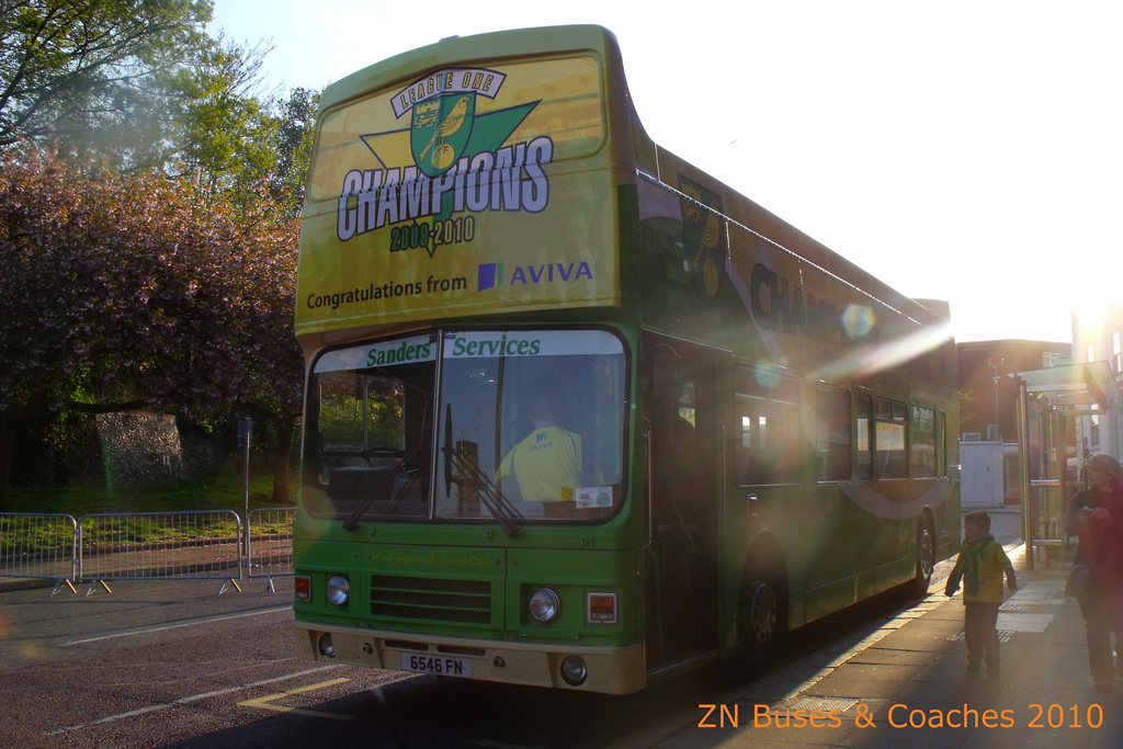 Norwich Bus Page Sanders Coaches Leyland Olympian leaves fleet....
