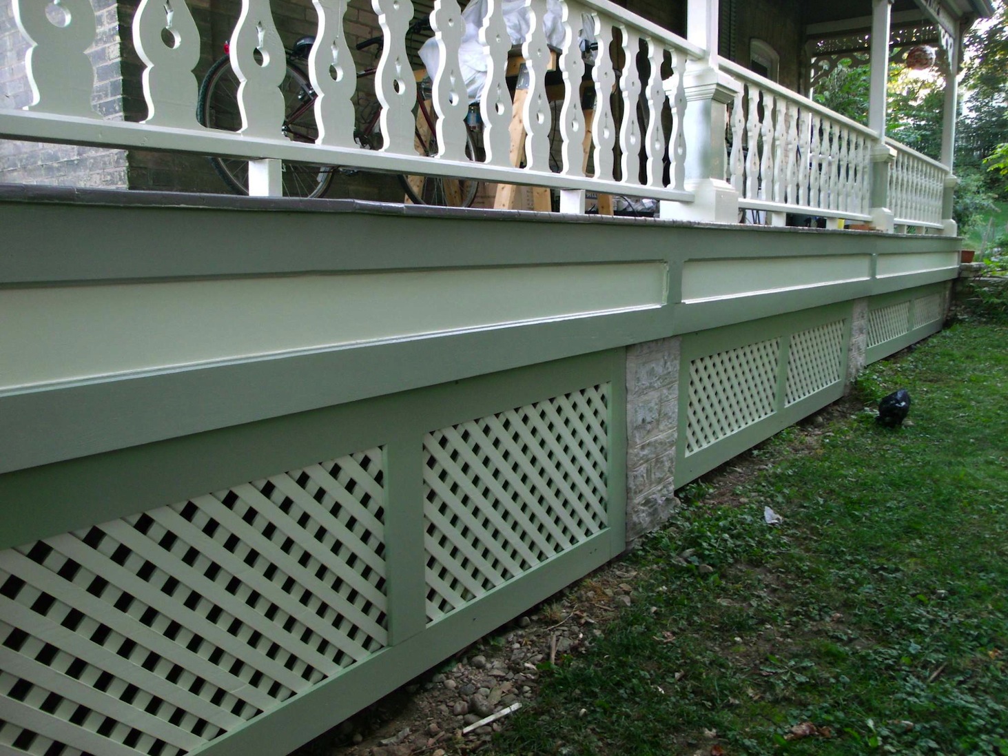 The Dusty Victorian Victorian Veranda Side Trellises Completed