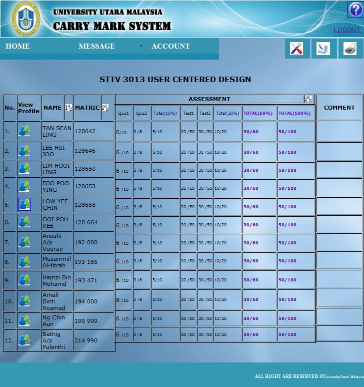 Low Yee Chin UUM Carry Mark System