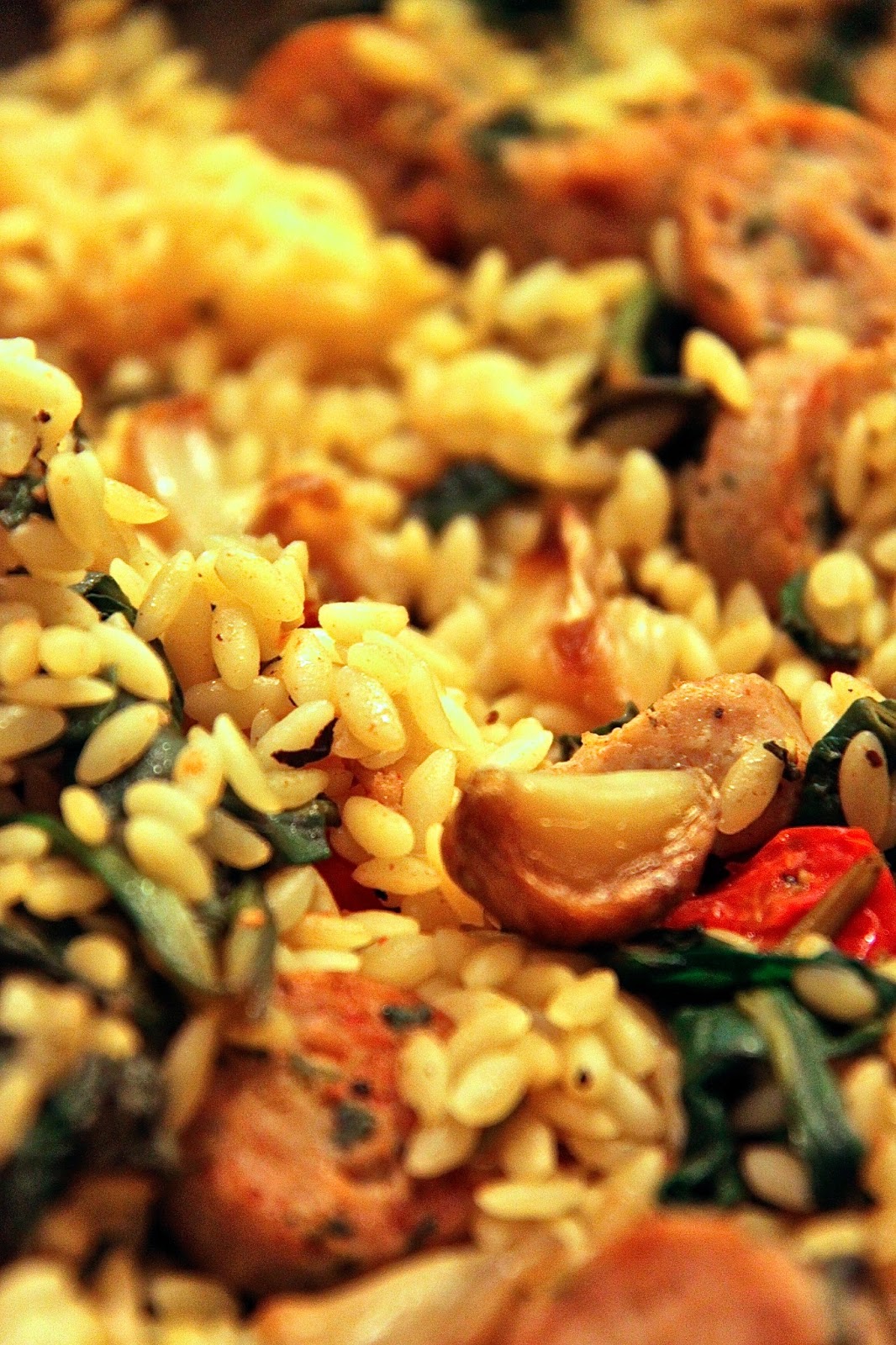 Jenessa's Dinners Roasted Garlic Orzo with Chicken Sausage