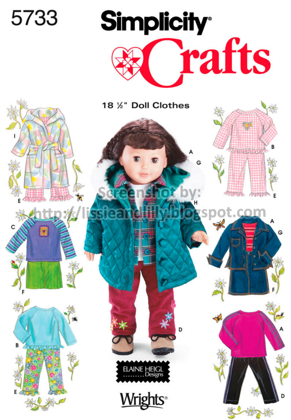 Lissie & Lilly Simplicity Patterns on Sale at JoAnn for 1