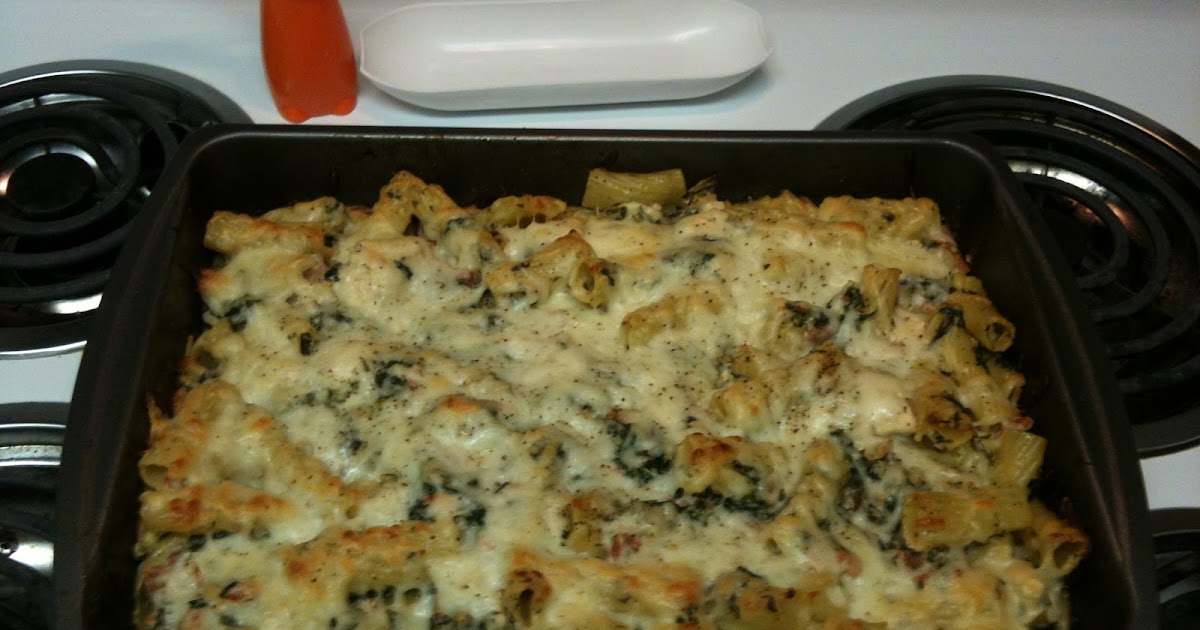 Cooking with Nakita Spinach Chicken Rigatoni Casserole