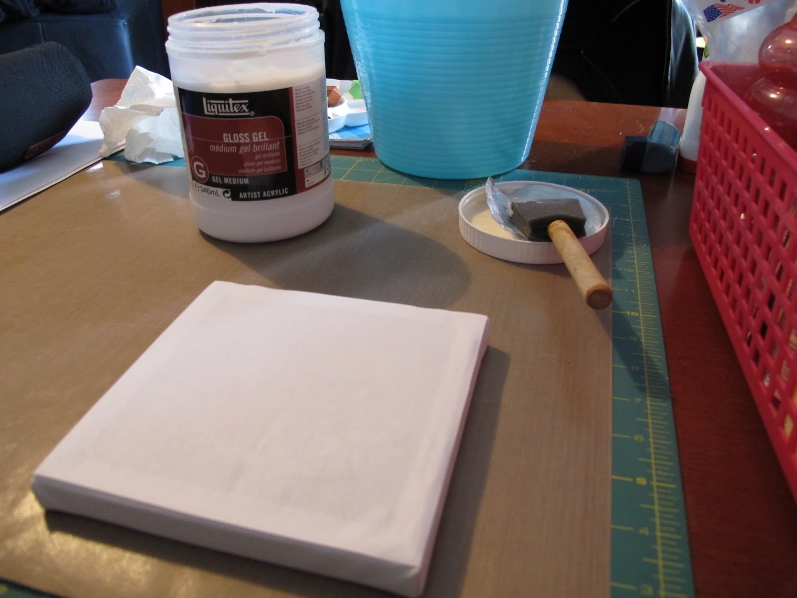 jojo's crafty love Photo image transfers onto canvas tutorial with Gel