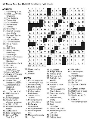 The new york times crossword in gothic: 06.23.12 — eye on saturday The New York Times Crossword in Gothic: June 2011