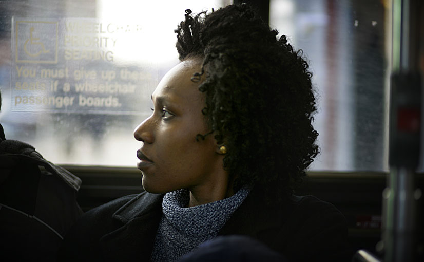 Woman On Bus