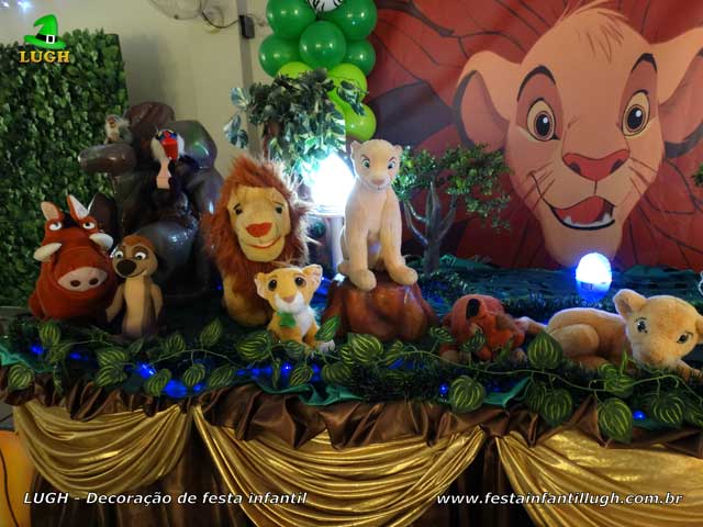 Decoração de festa infantil Rei Leão - Mesa de aniversário luxo Decoração de festa infantil Rei Leão - Mesa de aniversário luxo