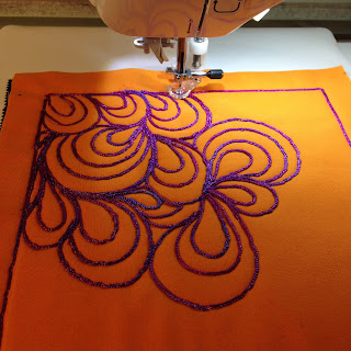 Practice free motion couching