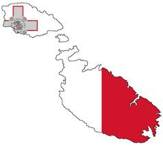 Malta-Flag map