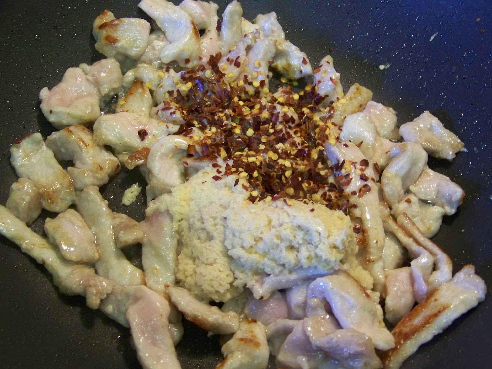 Kitchen Simmer Pork, Tofu and Eggplant Stir Fry with Thai Basil