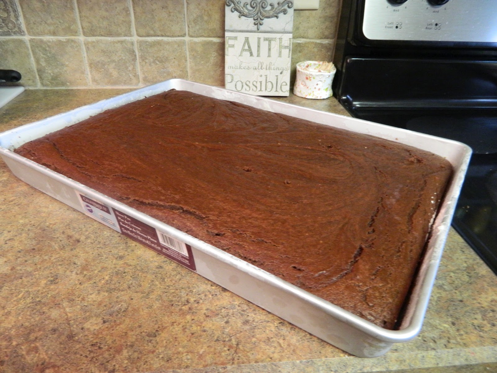 Blogger Traci LeBrun How to Bake a Sheet Cake Evenly. . Without Sinking!