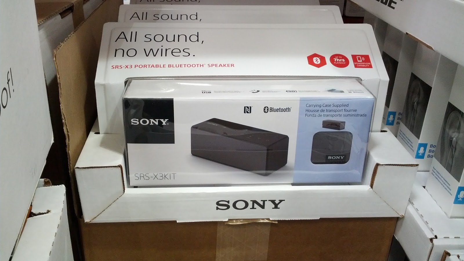 Sony SRSX3 Portable Bluetooth Speaker with Case Costco Weekender