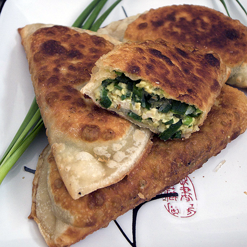 Javaholic Tofu and Garlic Chive Turnovers