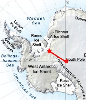 My route to The Pole:  Messner Start.