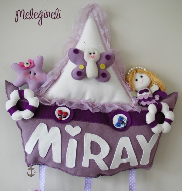 Meleğin Eli Bebek Kapı Süsü Morla Lila